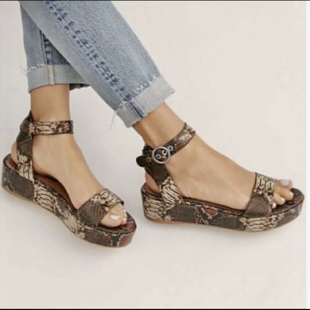 Free People platform Snakeskin sandals